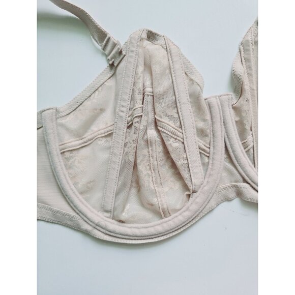 Goddess Verity Lace Unlined Underwire Beige Full Coverage Convertible Bra 38DD - Picture 8 of 11